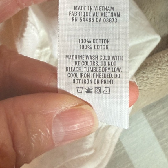 Aerie White Oversized Drop Shouldered Boyfriend Long sleeve top, size XL - Picture 10 of 10